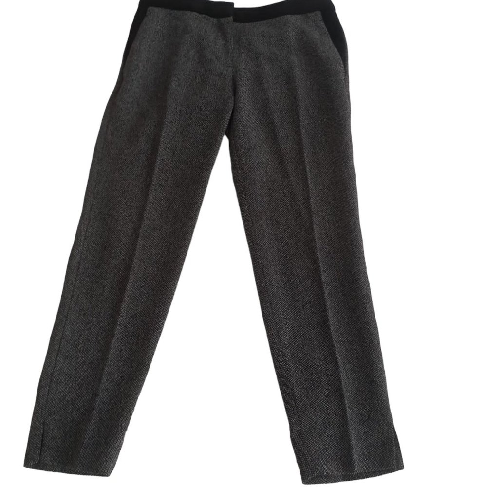 H&M Tweed Ankle Pants with black trim Size 6